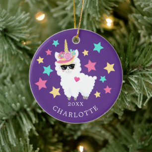 Quelle décoration de Noël en forme de lama licorne