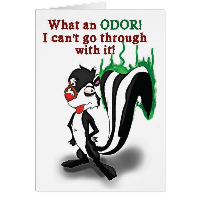 "Quelle odeur !" Carte drôle de sobriété (Devant)