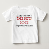 Quelle partie de emmenez-moi au T-shirt bébé de Mi