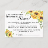 Quelle taille est maman ventre jeu bilingue carte  (Dos)