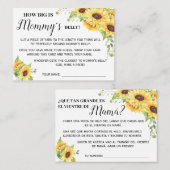 Quelle taille est maman ventre jeu bilingue carte  (Devant / Derrière)