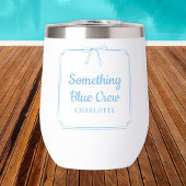 Quelque chose Blue Crew Chic esthétique Bow Nom pe