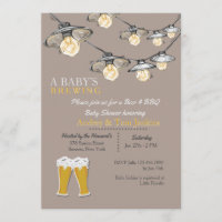 Quelque chose brasse Baby shower 2 Invitation