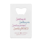 Quelque chose d'ancien nouveau emprunté brassé mar (Dos)