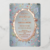 Quelque chose de Baby shower bleu Foil Invitation (Recto)