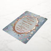 Quelque chose de Baby shower bleu Foil Invitation (Rotation)