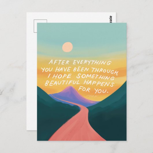 Quelque chose de beau - Encourageant carte postale (Devant / Derrière)