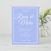 Quelque chose de bleu Faire-part de mariage (Debout devant)