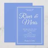 Quelque chose de bleu Faire-part de mariage (Devant / Derrière)