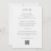 Quelque chose de bleu Floral Faire-part de mariage (Dos)