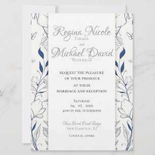Quelque chose de Blue Flat Faire-part de mariage