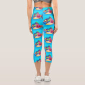 Quelque chose de pêche amusant Capri Leggings (Verso)