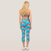 Quelque chose de pêche amusant Capri Leggings (Verso)