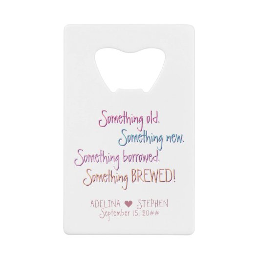 Quelque chose de vieux, neuf, emprunté, concocté,  (Devant)