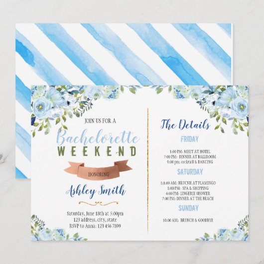 Quelque chose invitation bleue d'itinéraire de (Devant / Derrière)