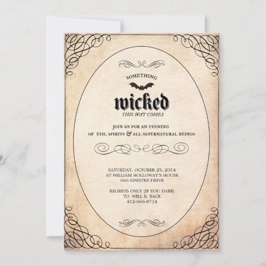 Quelque chose invitation mauvaise de partie de (Devant)