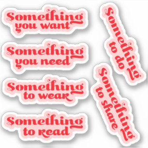 Quelque chose... Stickers étiquette cadeau de Noël