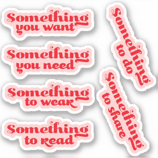 Quelque chose... Stickers étiquette cadeau de Noël (Devant)