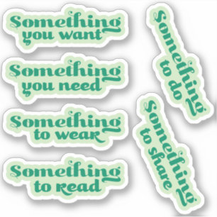 Quelque chose... Stickers étiquette cadeau de Noël