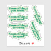 Quelque chose... Stickers étiquette cadeau de Noël (Feuille)