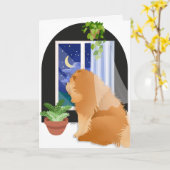 QUELQUE PART LÀ-BAS Carte commémorative Chow (Fleur jaune)