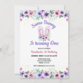 Quelques Bunny Editable Invitation Anniversaire (Devant)