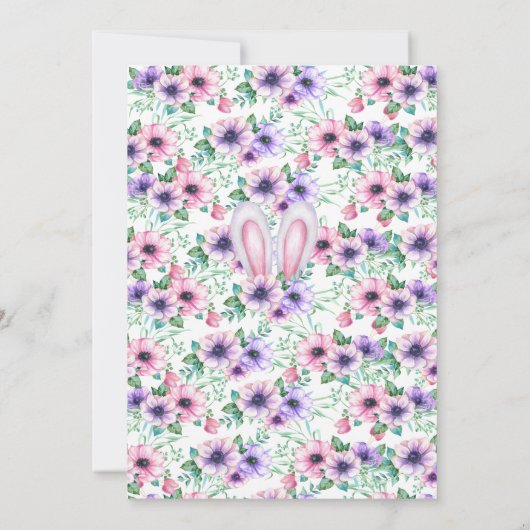 Quelques Bunny Editable Invitation Anniversaire (Dos)