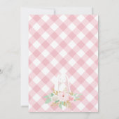 Quelques Bunny Invitation Anniversaire floral et r (Dos)