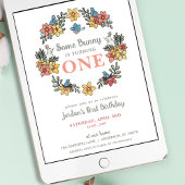 Quelques Bunny Pâques Première Invitation d'annive