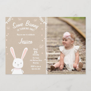 Quelques Bunny Pâques Printemps Invitation Anniver