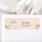 Quelques Étiquettes De Retour De Lapin Easter Rose (En situation)