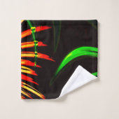 Quelques feuilles d'herbe, couleurs du feu dans "p (Gant de toilette)