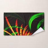 Quelques feuilles d'herbe, couleurs du feu dans "p (Serviette à main)