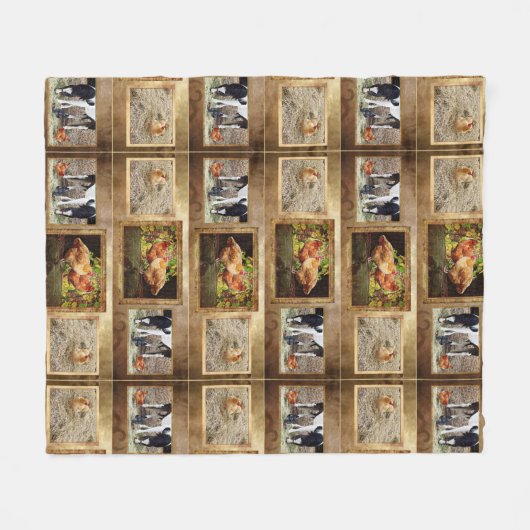 Quelques poulets et une couverture de cheval (Devant (Horizontal))