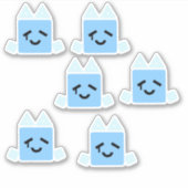 Quelques stickers de cyan cyan cube Happy (Devant)