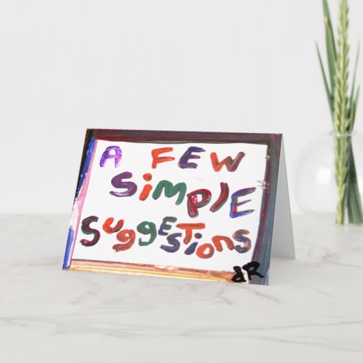 quelques suggestions simples carte de récupération (Devant)