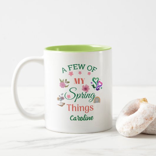 Quelques-unes de mes choses du printemps Mug café  (Avec donut)
