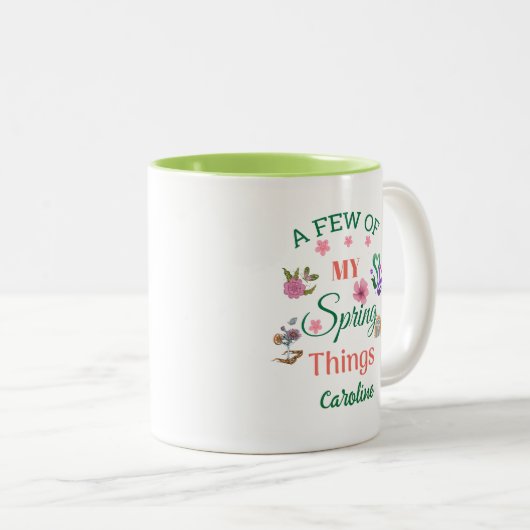 Quelques-unes de mes choses du printemps Mug café  (Devant droit)