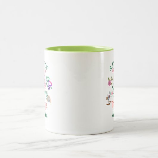 Quelques-unes de mes choses du printemps Mug café  (Centre)
