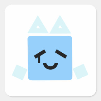 Quelques uns Happy one cube cyan jsab autocollant