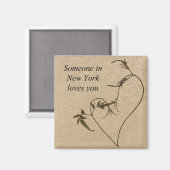Quelqu'Un À New York Vous Aime - Aimant (Recto/Verso)