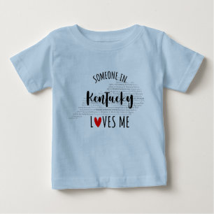 Quelqu'Un Au Kentucky M'Aime Carte T-shirt Bébé