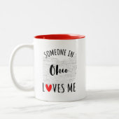 Quelqu'Un Dans L'Ohio M'Aime Mapper La Mug De Café (Gauche)