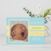 Quelqu'un de nouveau - Carte faire-part bébé (Debout devant)