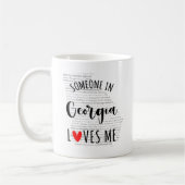 Quelqu'Un En Géorgie M'Aime Carte Café Mug (Gauche)