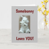 QUELQU'UN T'AIME....****MOI**** CARTE DE PÂQUES (Fleur jaune)