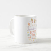 Quelqu'un t'aime Mug | Jolie conception de lapin d (Devant gauche)
