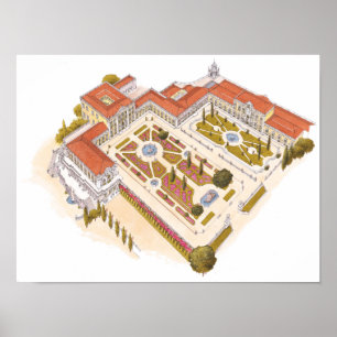 Queluz Nationaal Paleis. Lissabon Portugal Poster