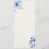 Quenceanera blauwe Menu (Achterkant)