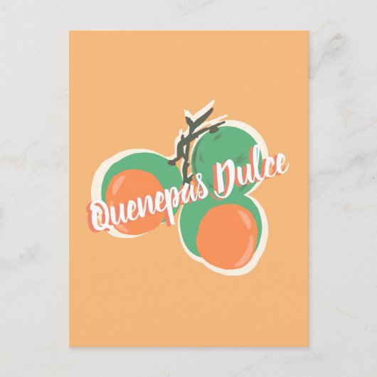 Quenepas Spaanse Limoenen Fruit Handgetekend Briefkaart (Voorkant)